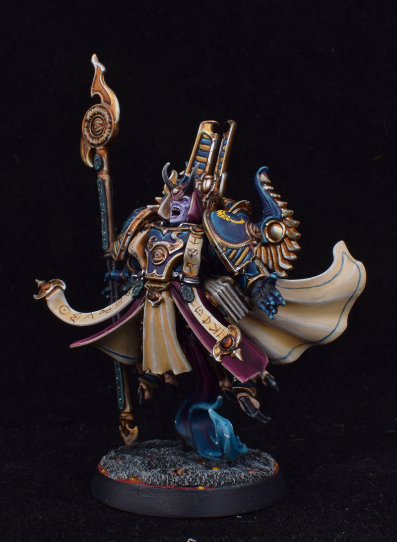Thousand  Sons Exalted Sorcerer (floating this  time…) — painted miniature photo 3
