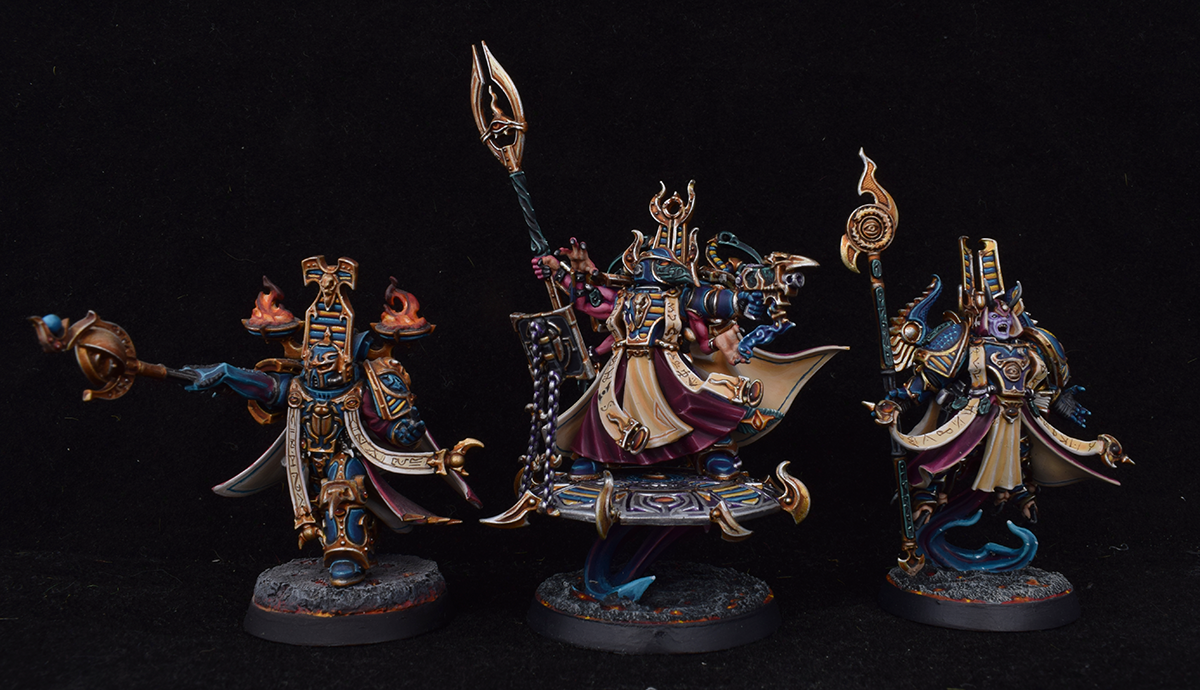 Thousand  Sons Exalted Sorcerer (floating this  time…) — painted miniature photo 6