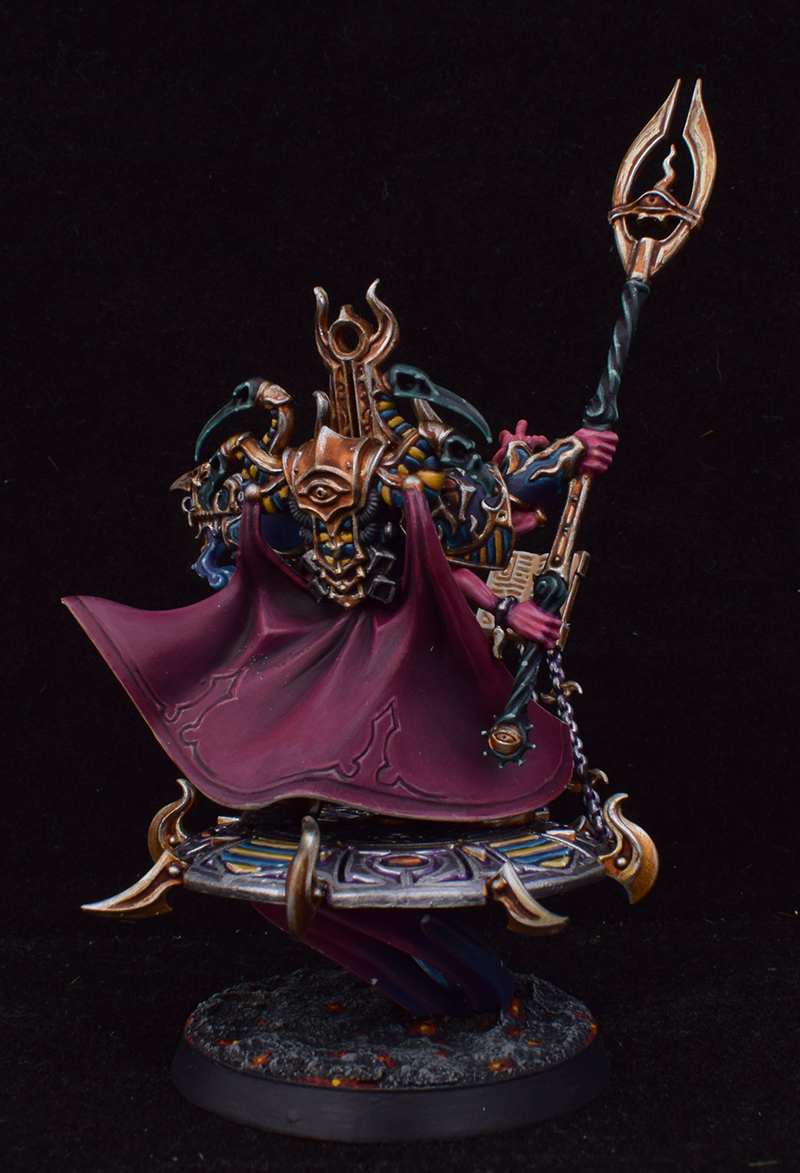 Thousand Sons Exalted Sorcerer on Disc of Tzeentch — painted miniature photo 3